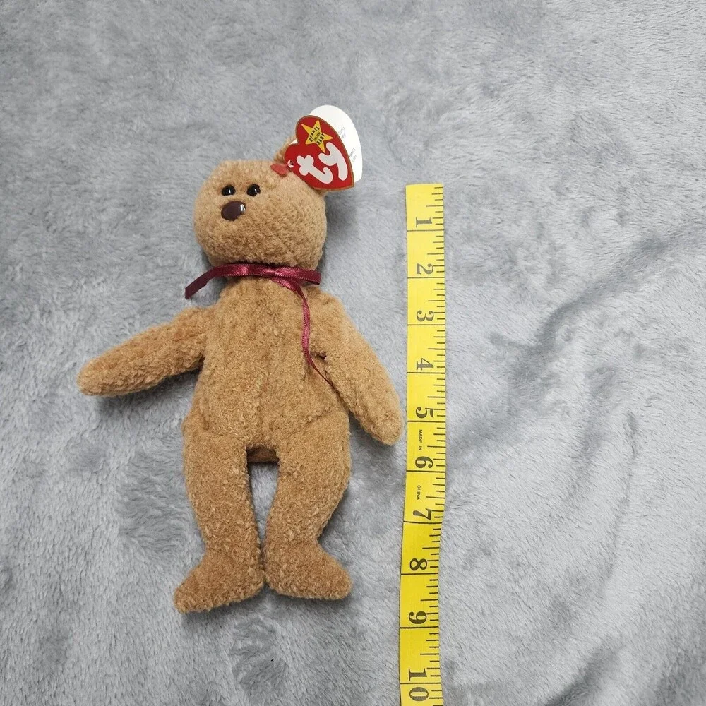 Beanie Babies Curly 1993 1996 RARE Baby Bear Toy Vtg